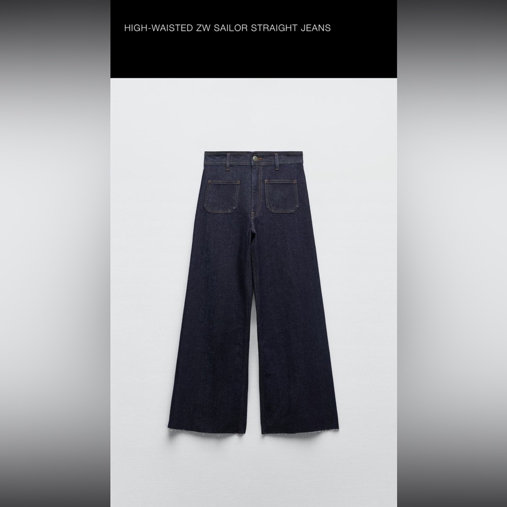 ZARA  // high-waisted ZW sailor straight jean (size 2/26)